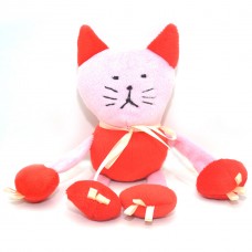 Велюрова іграшка Котик для тварин червона 