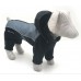 Комбінезон-дощовик з капюшоном для собак чорний. бебі 18х22