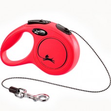 Рулетка-повідець для котів Flexi New Classic XS трос 3м 8 кг червоний 