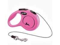 Рулетка-повідець для собак Flexi New Classic S трос 5 м 12 кг рожевий 