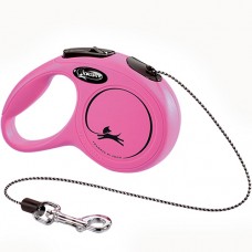 Рулетка-повідець для собак Flexi New Classic S трос 5 м 12 кг рожевий 