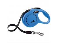 Рулетка-повідець для собак Flexi New Classic L стрічка 5 м 50 кг синій 
