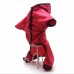 Дощовик для собак з капюшоном Zoo-hunt Сільвер червоний міні 21х27 см