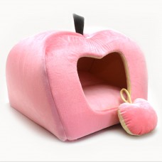 Будка яблуко для котів і собак Zoo-hunt рожева №2 44х44х41 см 