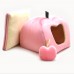 Будка яблуко для котів і собак Zoo-hunt рожева №2 44х44х41 см 