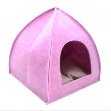 Будинок для котів та малих порід собак Zoo-hunt з фетра Джейн №1 35х35х36 см рожевий 