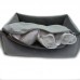 Лежак для собак та котів Zoo-hunt Елегант прямокутний сірий №1 40х50х16 см