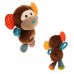 Іграшка для Собак Gigwi Plush Friendz Мавпа з Піщалкою 16 х 8 х 8 см 