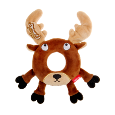 Іграшка для Собак Gigwi Plush Friendz Плюшевий Олень з Гумовим Кільцем Всередині та Пищалками 19 см 