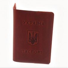 Обкладинка для документів Zoo-hunt шкіра Крейзі Паспорт Україна червона 5186-че 