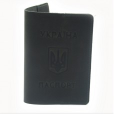 Обкладинка для документів Zoo-hunt шкіра Крейзі Паспорт Україна сіра 5186-с 