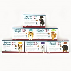 Жувальні таблетки Zoetis Сімпаріка TRIO проти бліх і кліщів для собак 3 шт 1,3-2,5  кг